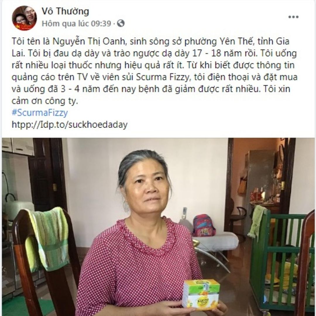 SCurma Fizzy Review từ bác Nguyễn Thị Oanh(Gia Lai)